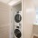 Large well lit laundry area 